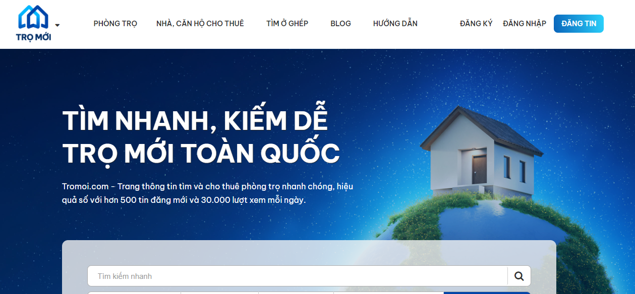 trang web tìm phòng trọ