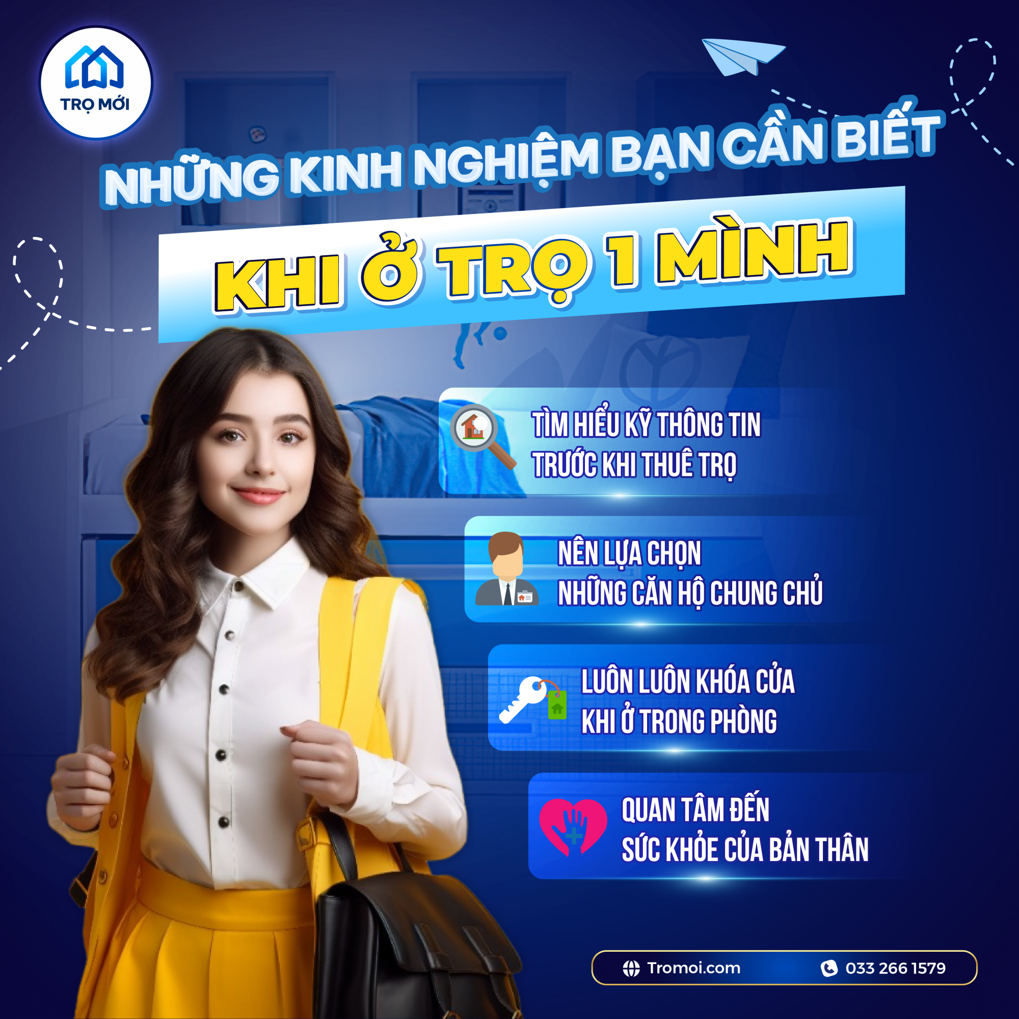 Những kinh nghiệm khi ở trọ một mình mà bạn cần biết