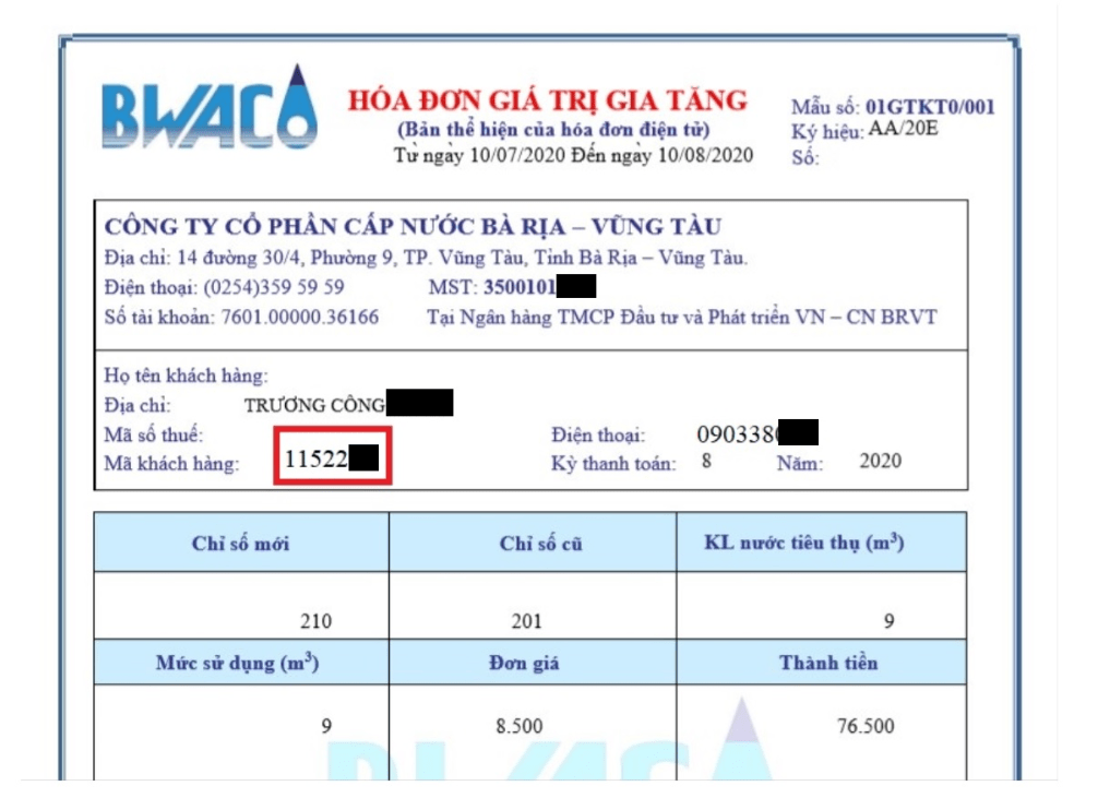 Áp giá nước kinh doanh