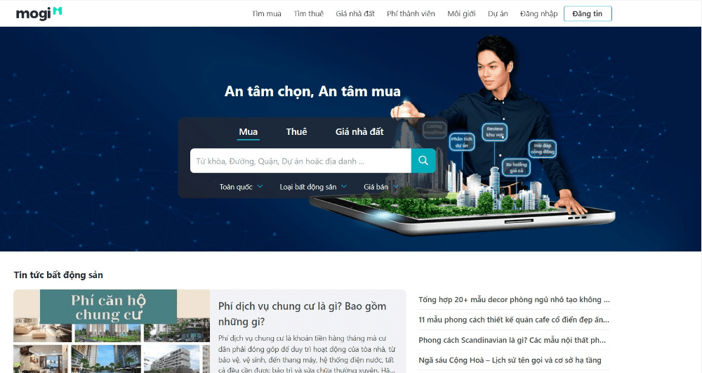 các trang web tìm phòng trọ