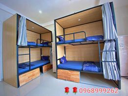 Cho thuê phòng dorm giường tầng mỗi người 1 giường riêng biệt nên rất riêng tư