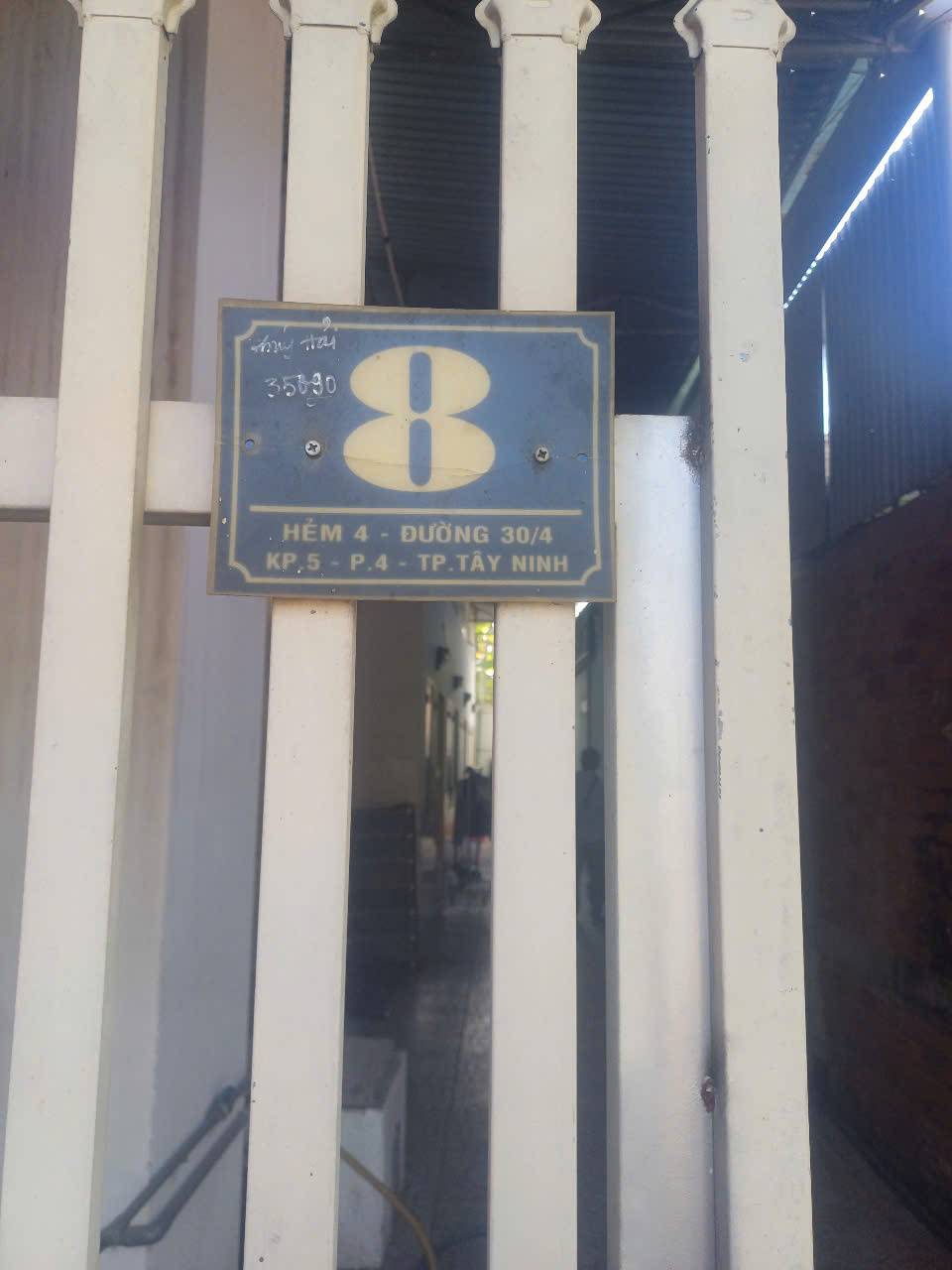 Nhà Trọ số 8, Hẻm số 4, Đường 30/4,KP5, P.4, TP. Tây Ninh