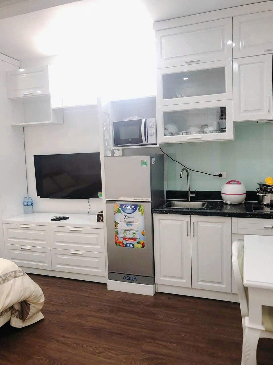 Studio 35m² – ban công – full đồ xịn – Đình Thôn – máy giặt sấy riêng