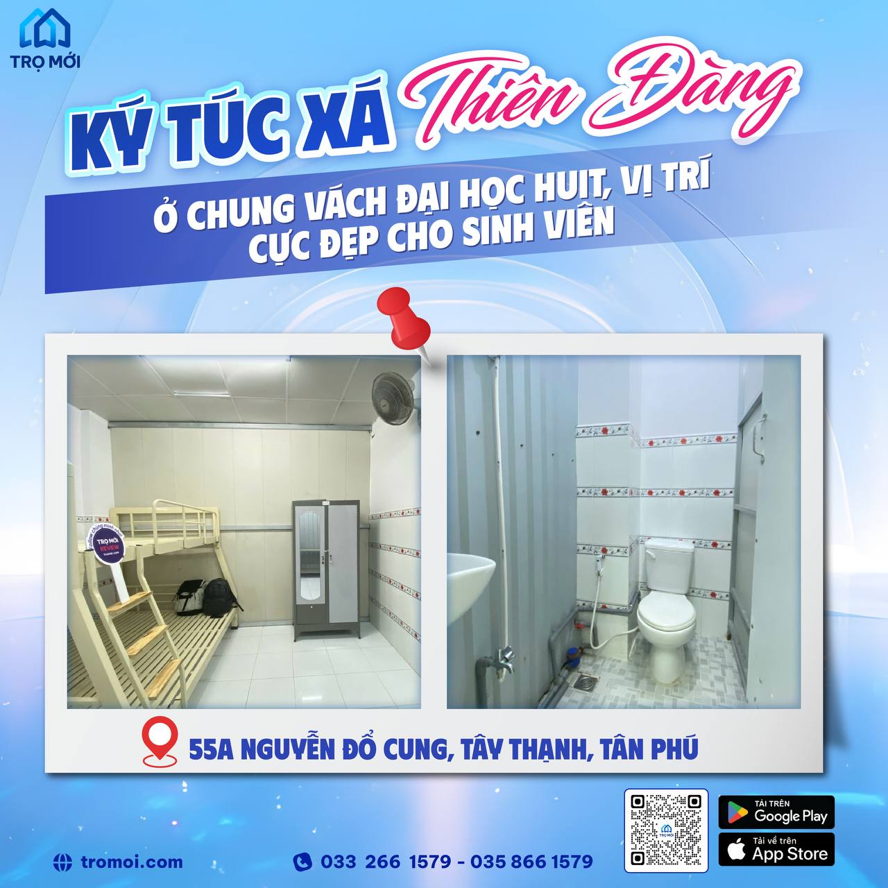 Ký túc xá sinh viên gần HUIT, HUFI, NTTU, HITC – Giá chỉ từ 650k, nhận lì xì đến 500k