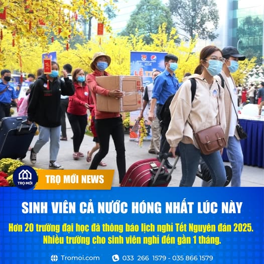 Hơn 30 trường Đại học công bố lịch nghỉ Tết Nguyên đán năm 2025